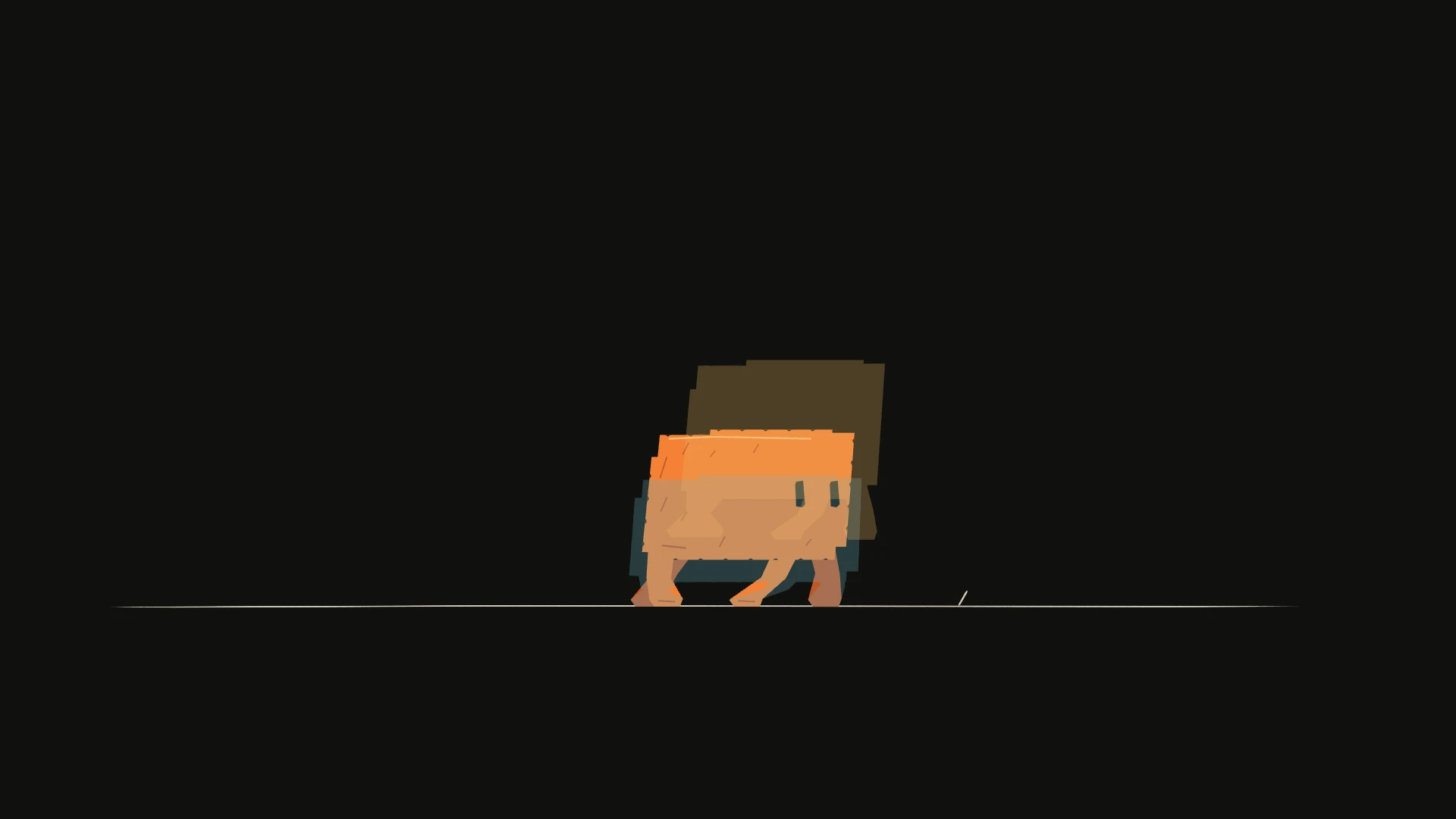 Overlaid Clawd poses in an onion-skin view for checking the jump