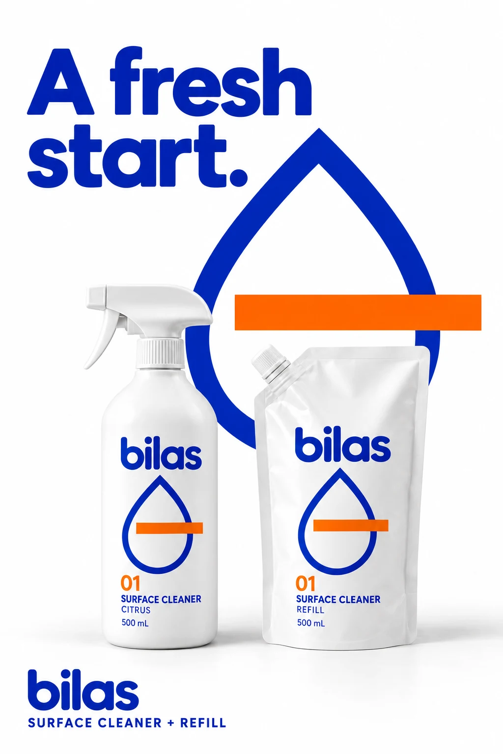 Bilas: Surface cleaner and refill advertisement