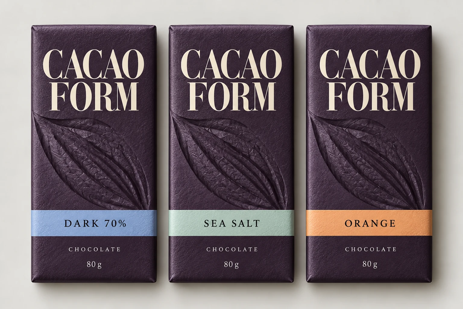 Cacao Form: Keluarga kemasan cokelat