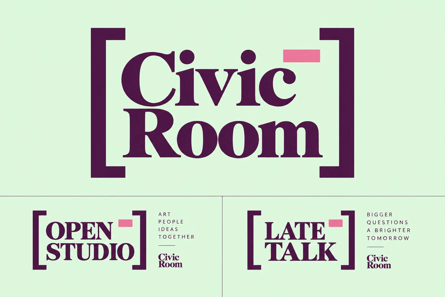 Civic Room: Identity and program master
