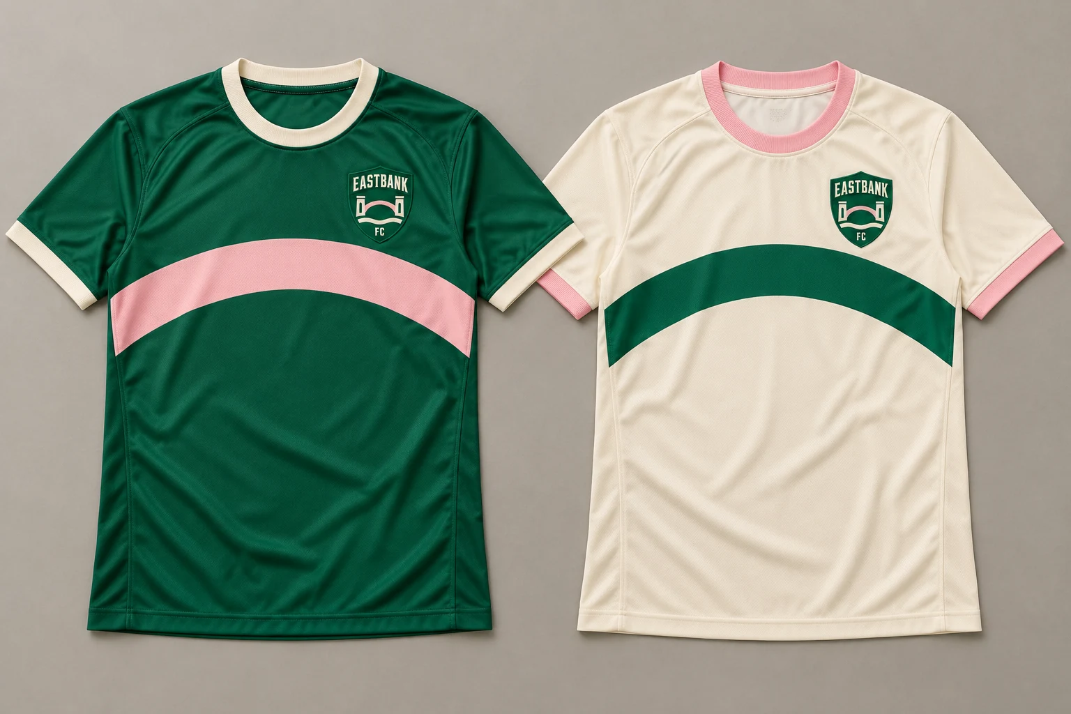 Eastbank FC: Home and away shirts