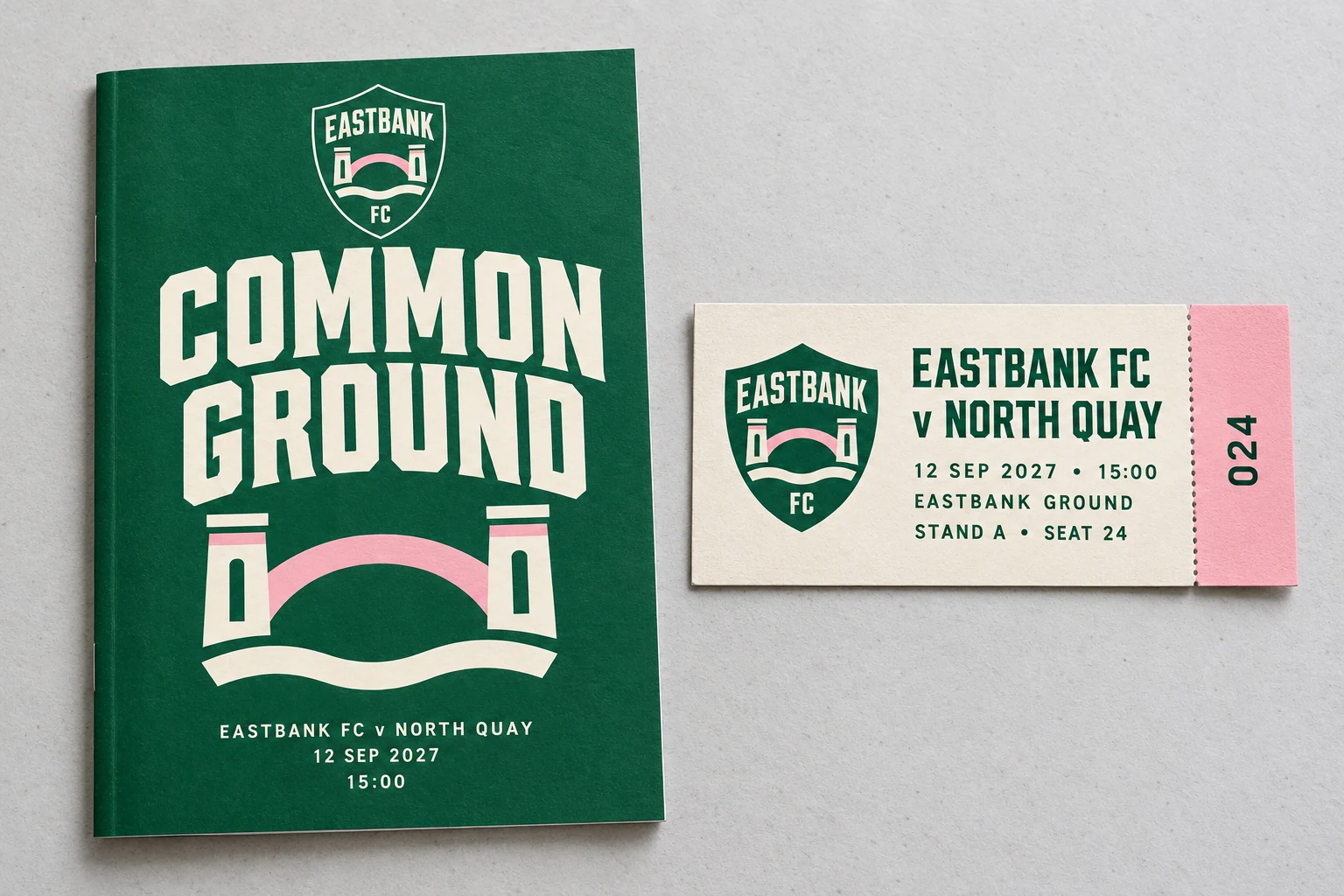 Eastbank FC: Ticket and program cover