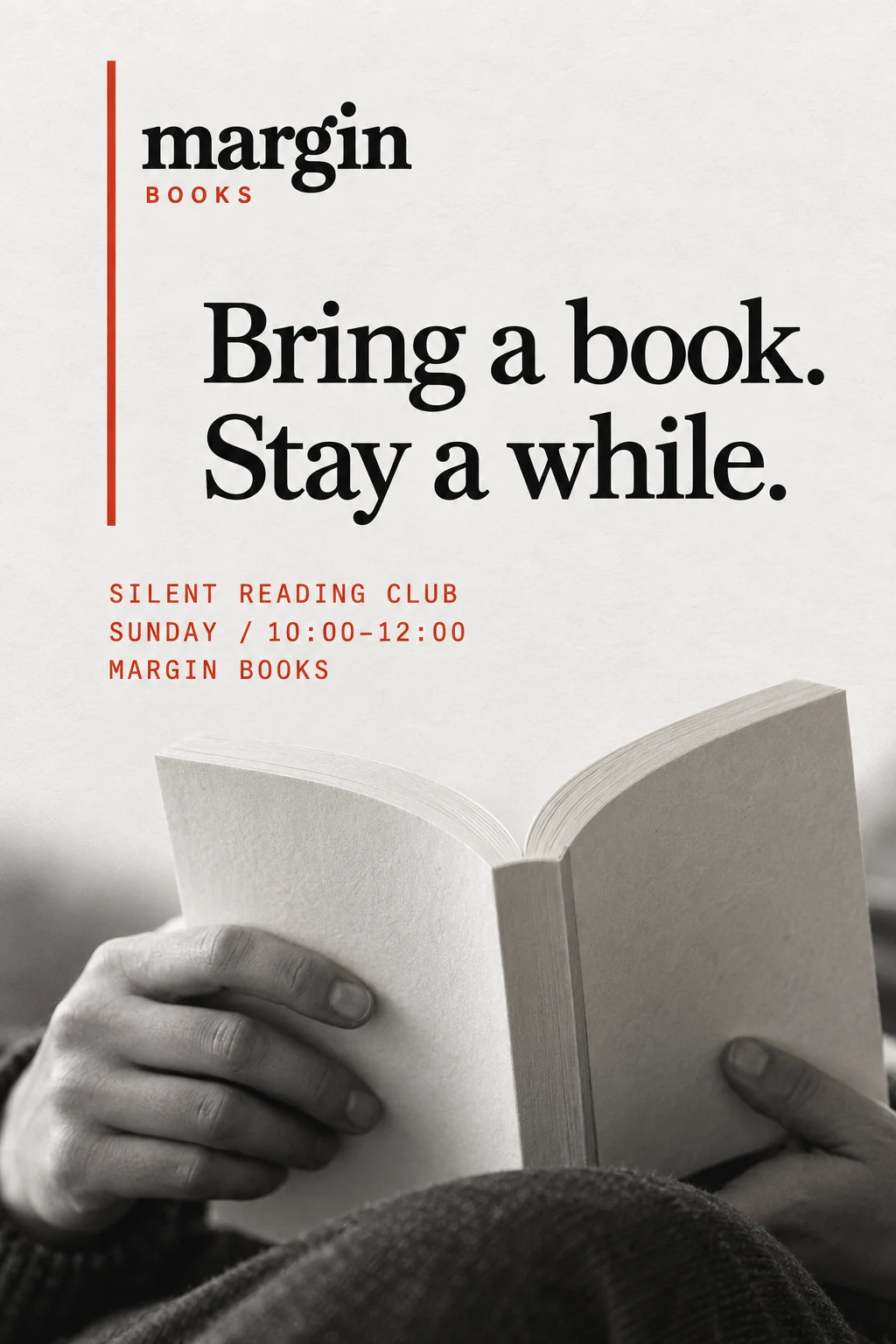 Margin Books: Silent Reading Club poster