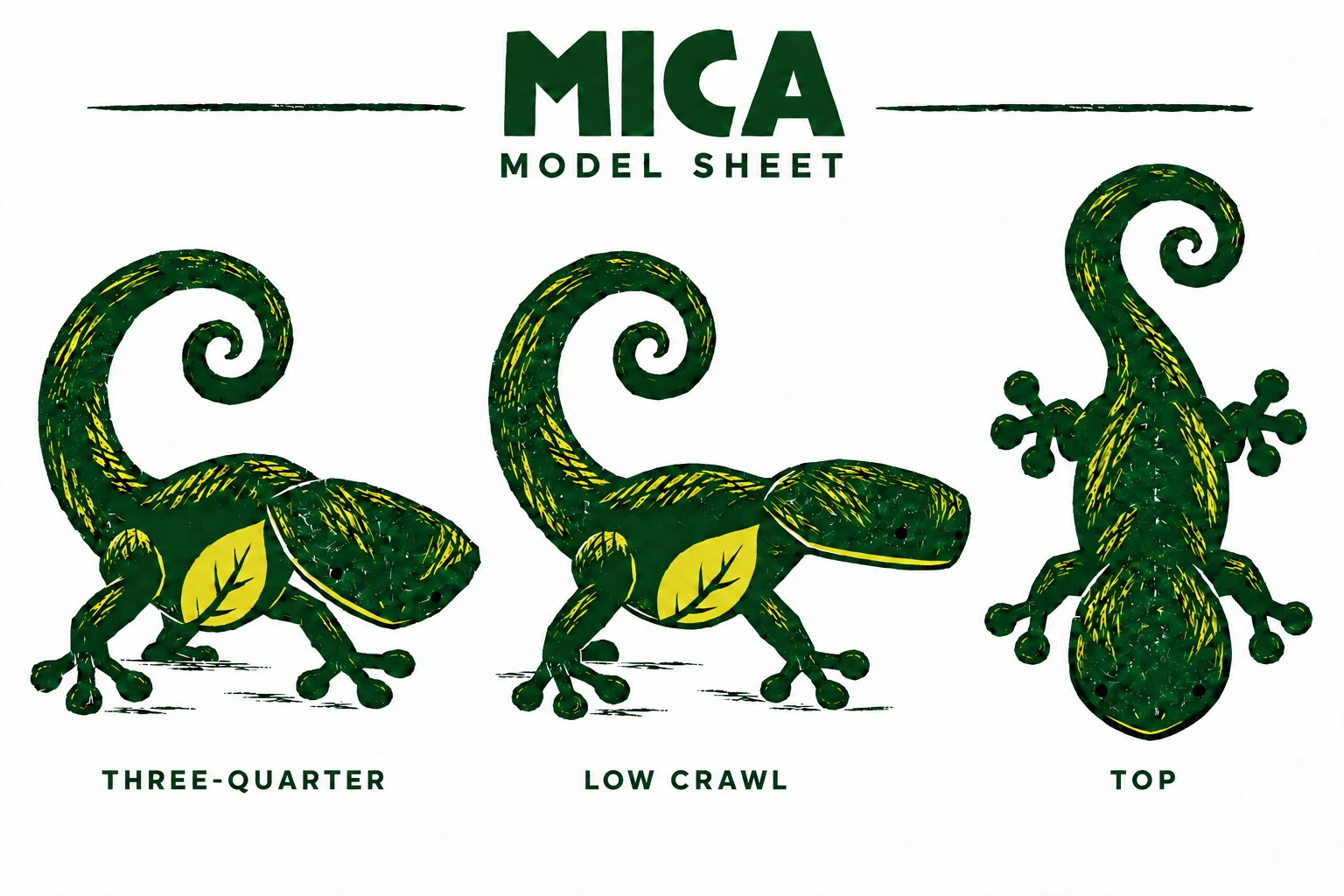 MICA / Nature Companion: Model and pose sheet