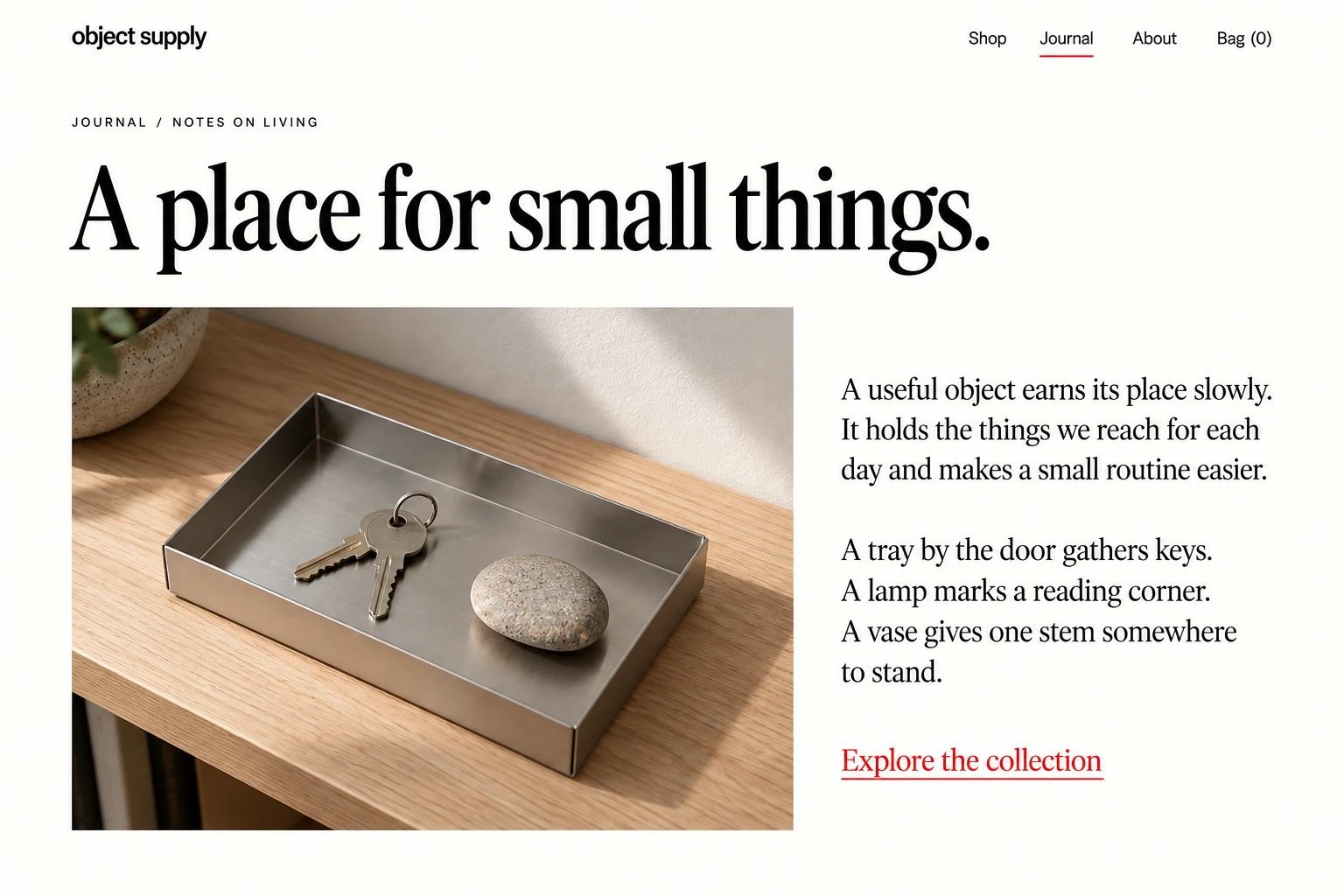 Object Supply: Desktop journal article