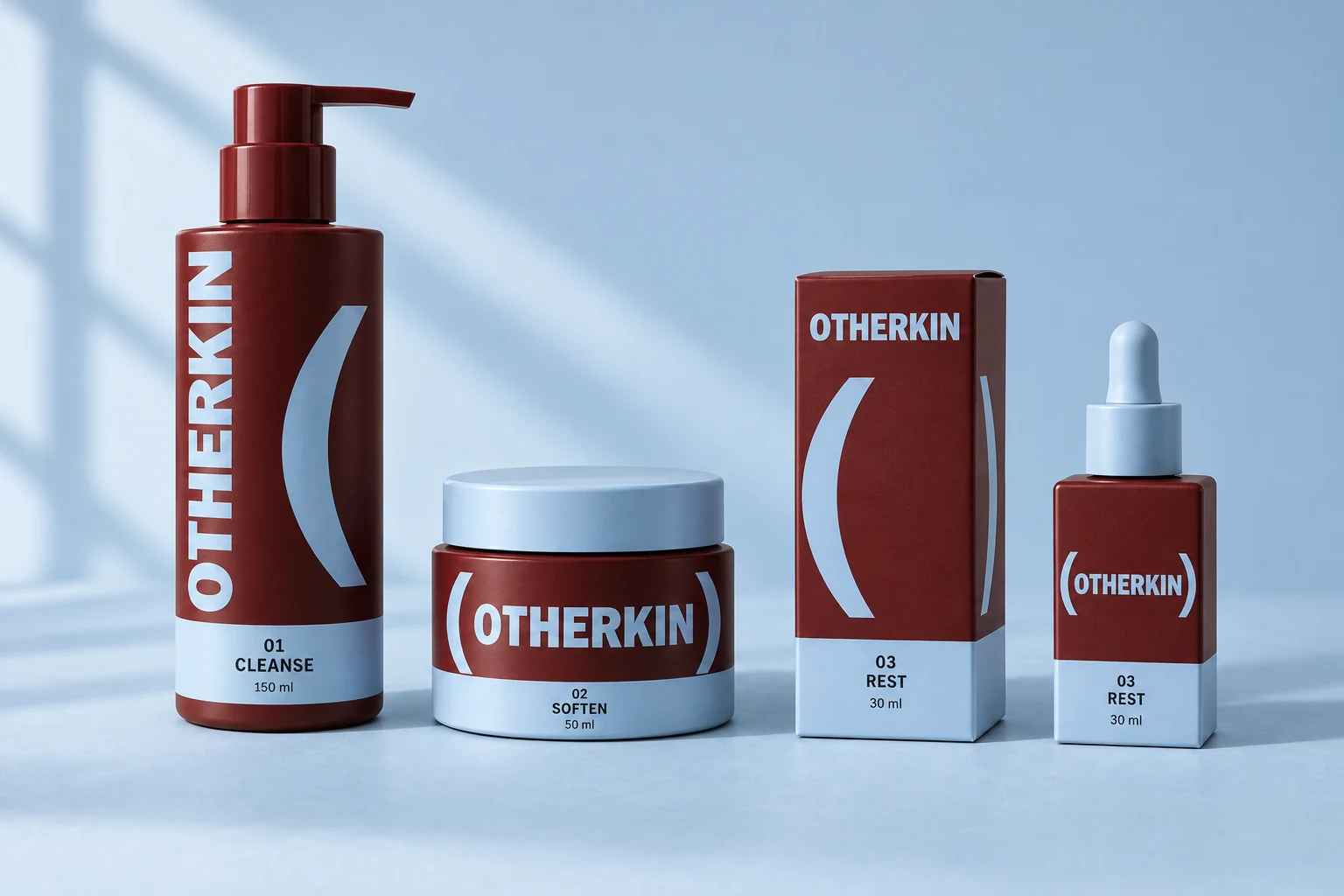 OTHERKIN: Product family: bottle, jar, serum and carton