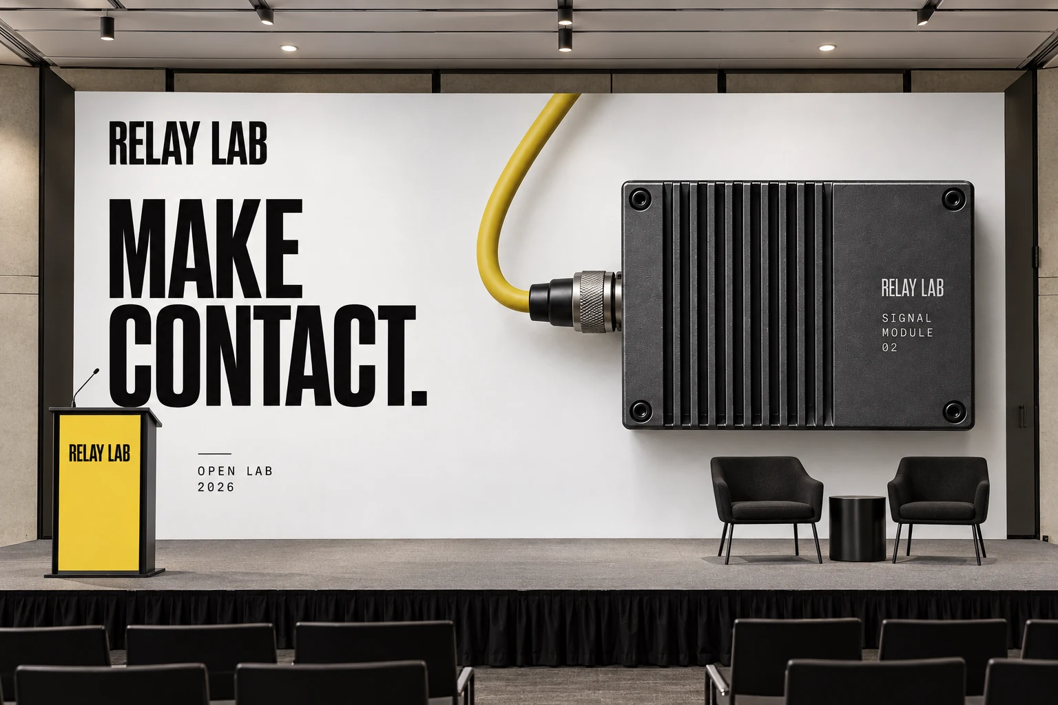 RELAY LAB: Open Lab stage graphics