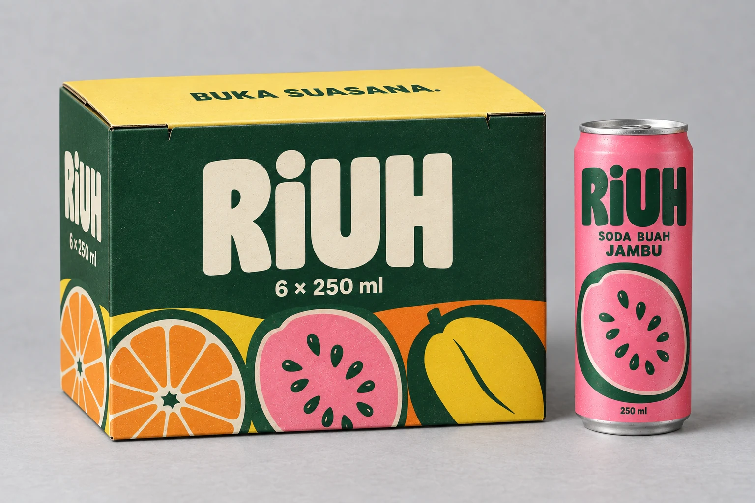 RIUH: Mixed six-pack packaging