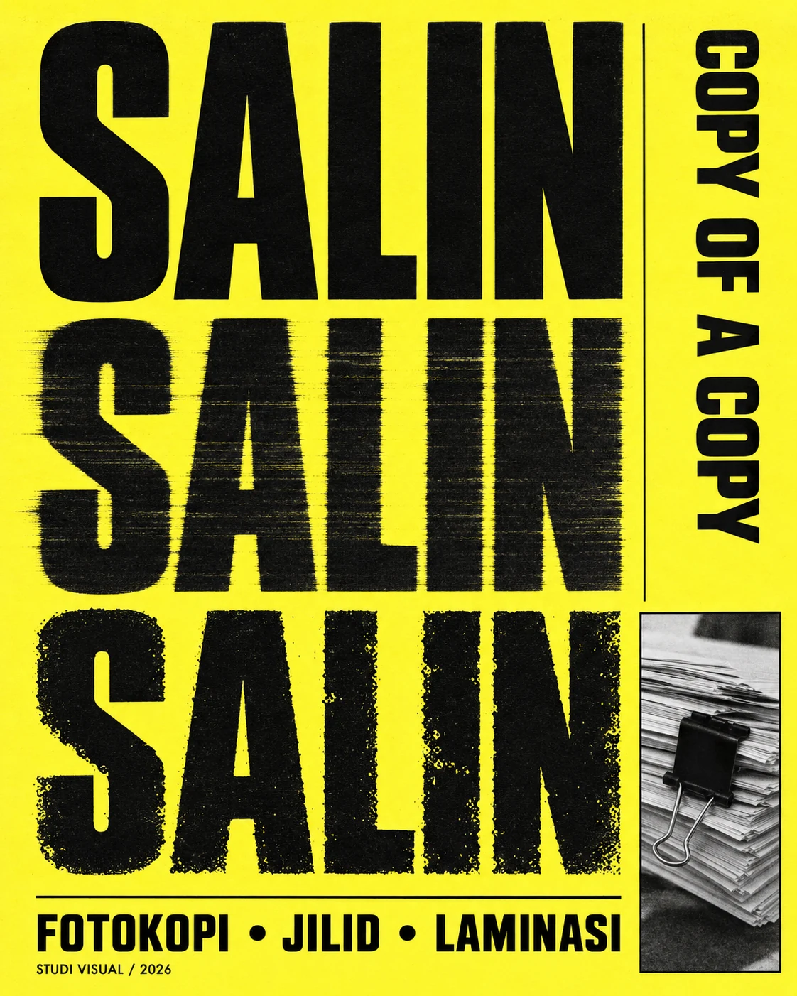SALIN / Copy of a Copy: Copy poster