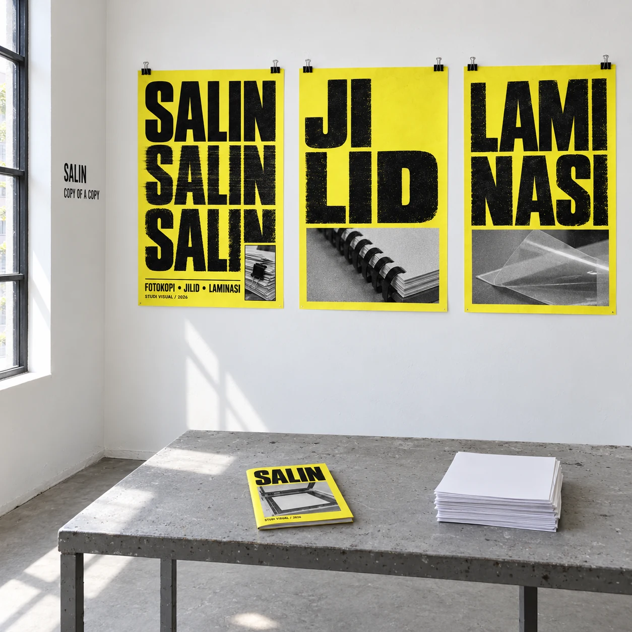 SALIN / Copy of a Copy: Print-room installation concept