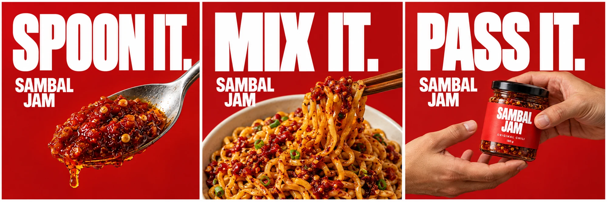 Sambal Jam: Three social graphics presentation