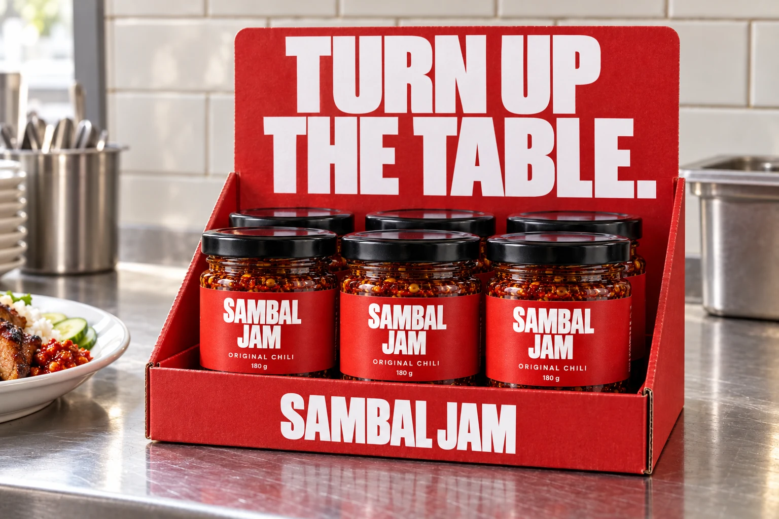 Sambal Jam: Counter display