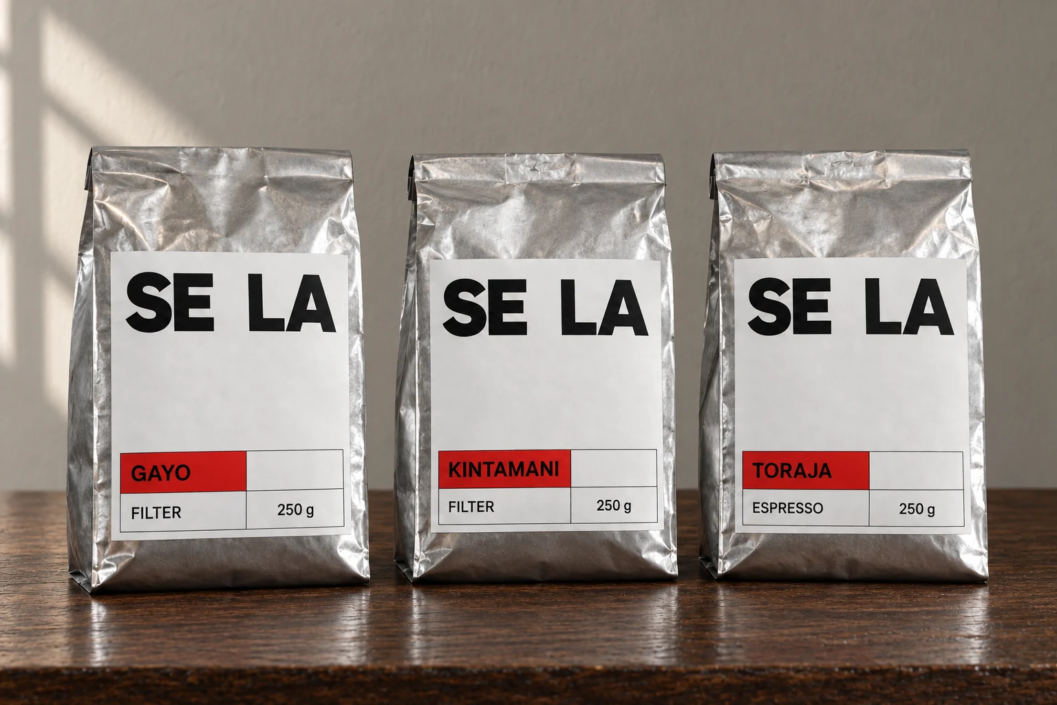 SELA: Three-origin 250 g package family
