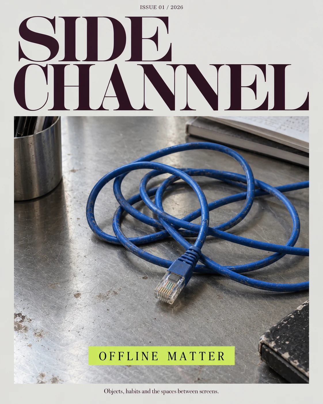 SIDE CHANNEL / Offline Matter: Front cover / page 01