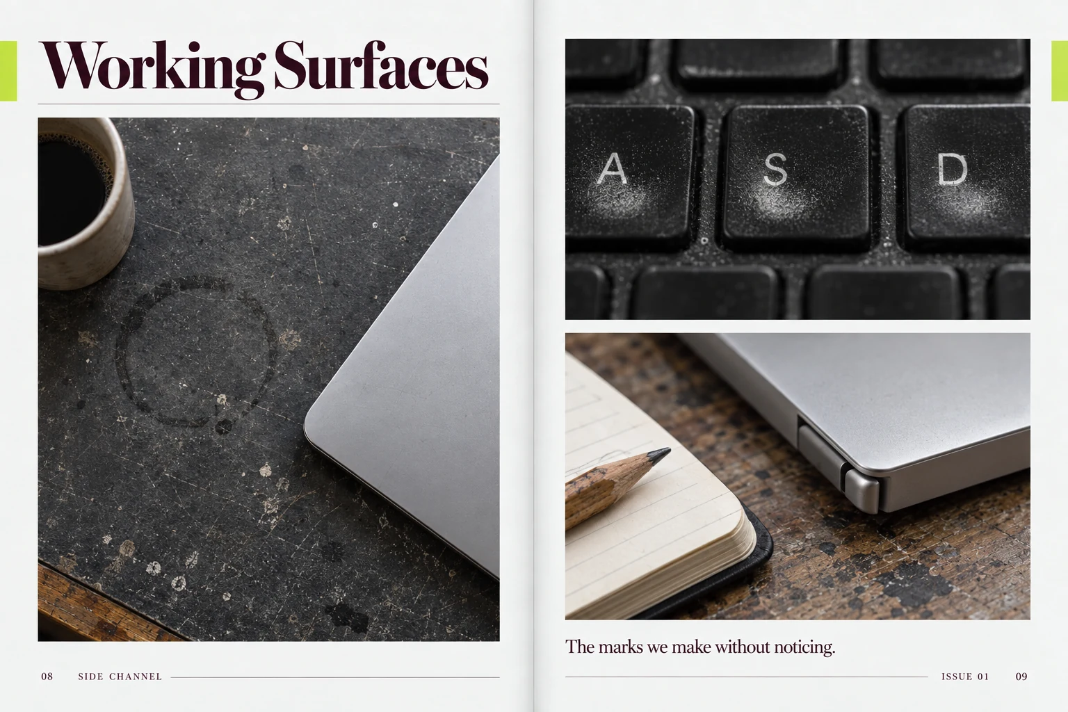 SIDE CHANNEL / Offline Matter: Working Surfaces / 08–09