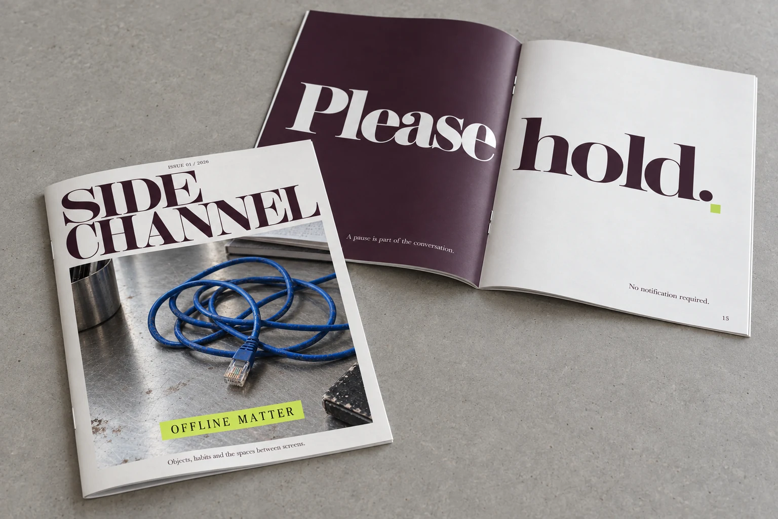SIDE CHANNEL / Offline Matter: Publication presentation