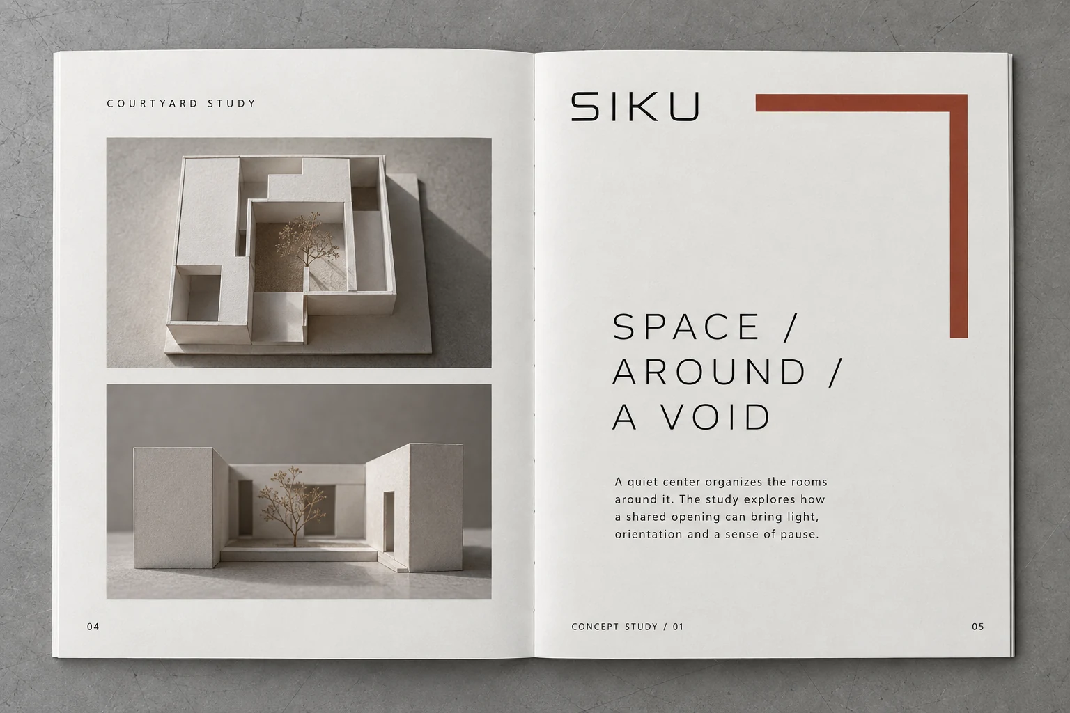 SIKU: Courtyard study report spread