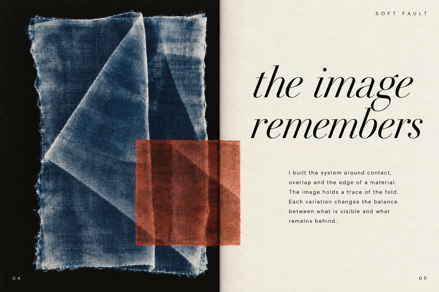 SOFT FAULT / Material Studies: Editorial composition