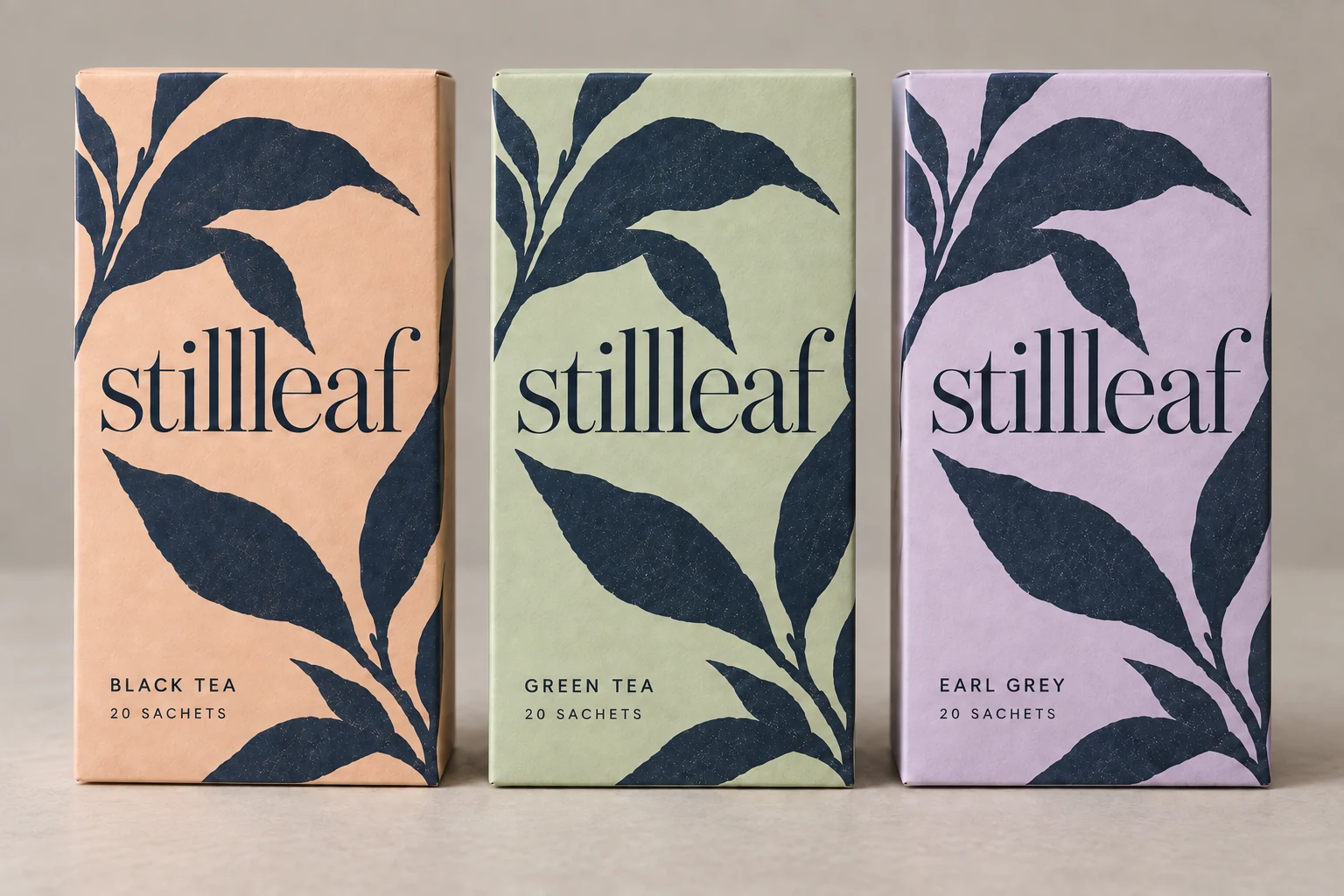 Stillleaf: Three-variety carton family
