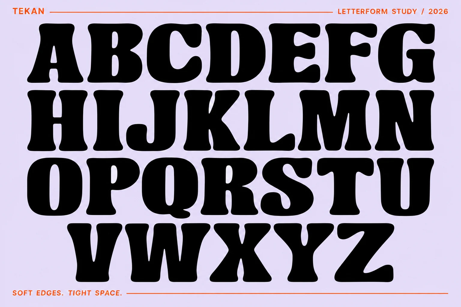 TEKAN / Form Under Pressure: A–Z letterform specimen