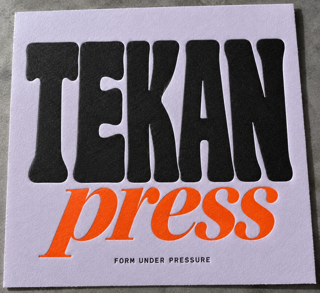 TEKAN / Form Under Pressure: Tactile print visualization
