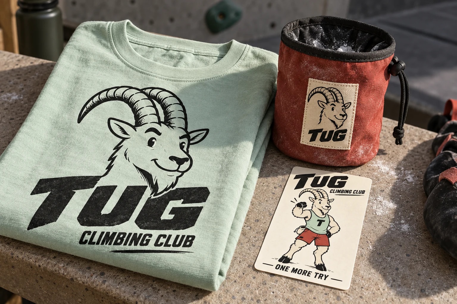 TUG / Climbing Club: Club merchandise presentation