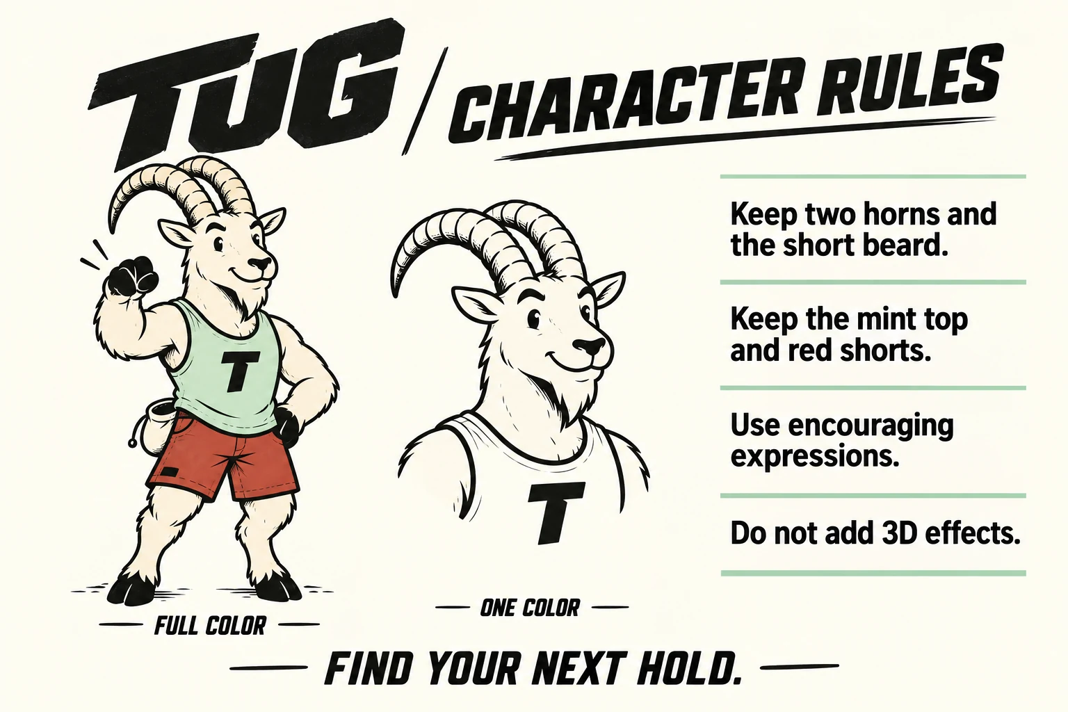 TUG / Climbing Club: Character usage rules