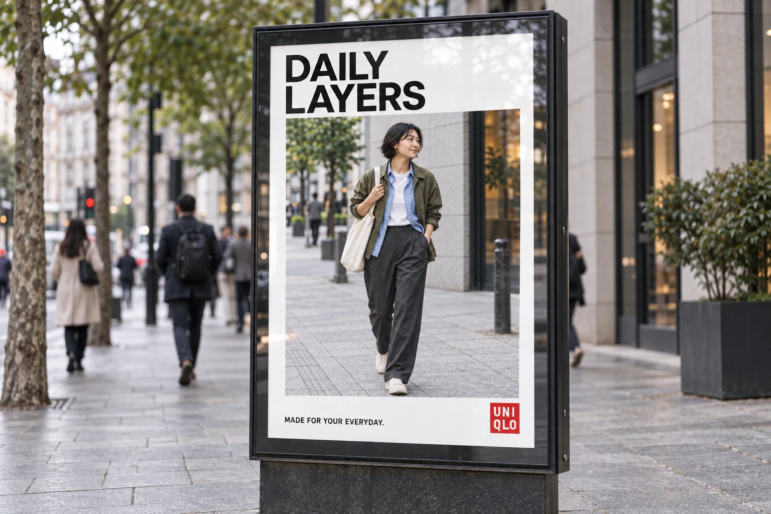 Uniqlo / Daily Layers: Visualisasi iklan luar ruang